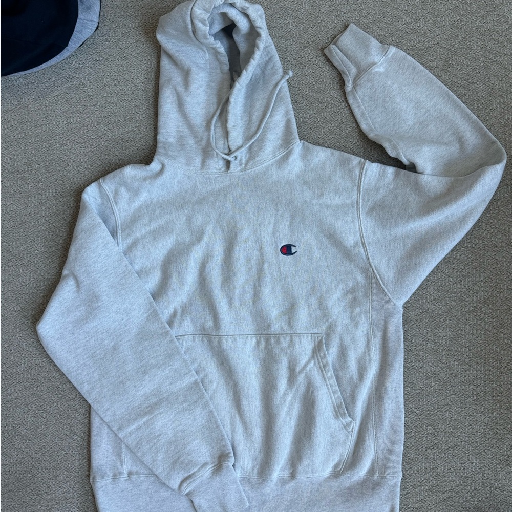 Champion Gray Sweatshirt Hoodie Casual Wear